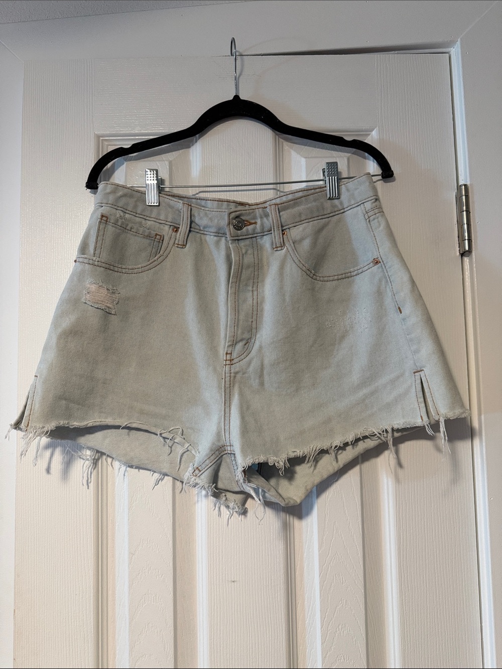 wild fable Light Wash Frayed Denim Shorts